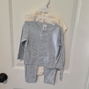 Carter's Blue Whale Print Kids Pajamas